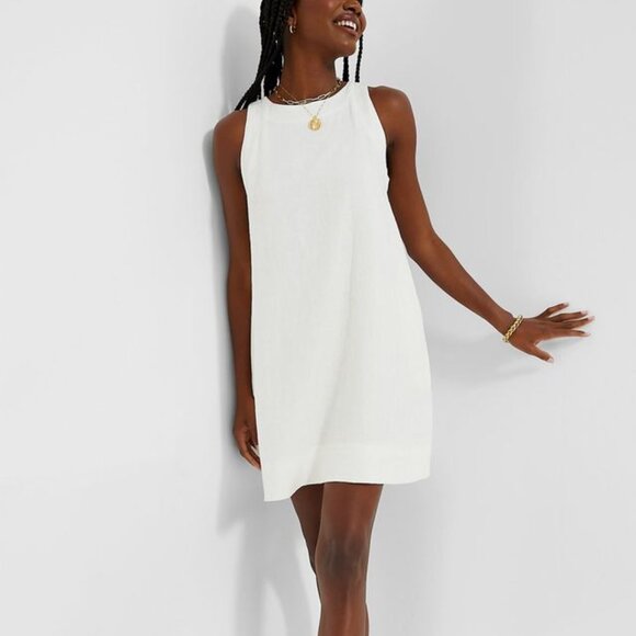 White Linen Pauline Dress - Picture 1 of 6